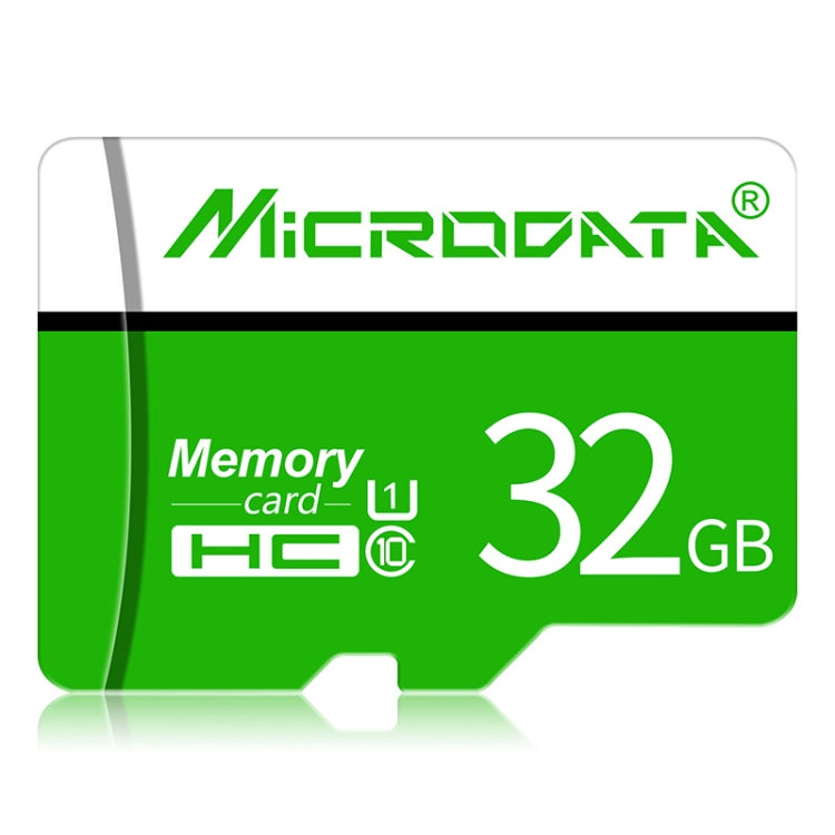 MICRODATA 32GB U1 Green and White TF(Micro SD) Memory Card - Micro SD Card by MiCRODATA | Online Shopping South Africa | PMC TechLife | Buy Now Pay Later Mobicred