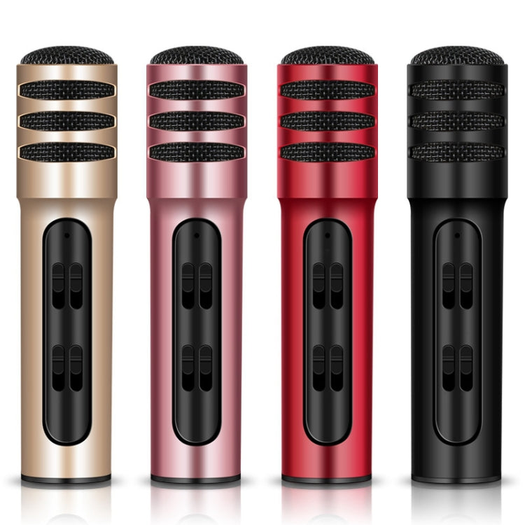 BGN-C7 Condenser Microphone Dual Mobile Phone Karaoke Live Singing Microphone Built-in Sound Card(Red) - Microphone by PMC TechLife | Online Shopping South Africa | PMC TechLife