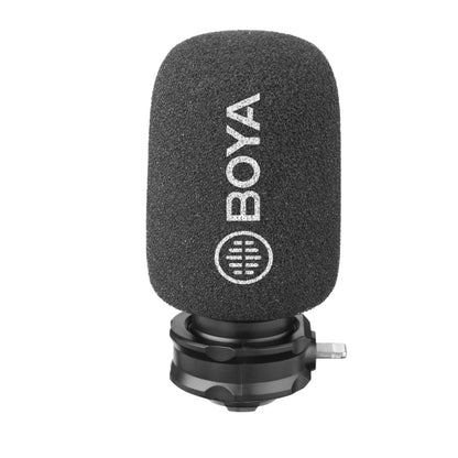 BOYA BY-DM200 8 Pin Interface Plug Condenser Live Show Video Vlogging Recording Microphone for iPhone (Black) - Camera Microphone by BOYA | Online Shopping South Africa | PMC Jewellery | Buy Now Pay Later Mobicred