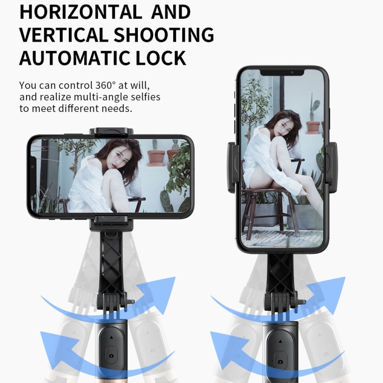 Q08 Gimbal Stabilizer Bluetooth Remote Control Tripod Selfie Stick (Black) - Selfie Light by PMC TechLife | Online Shopping South Africa | PMC TechLife