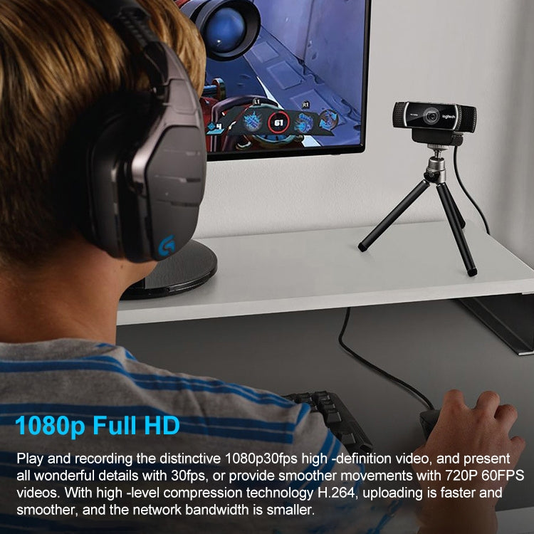 Logitech C922 Pro HD Pro Autofocus Built-in Stream Webcam 1080P Web Camera - free shipping - PMC TechLife - Order now!