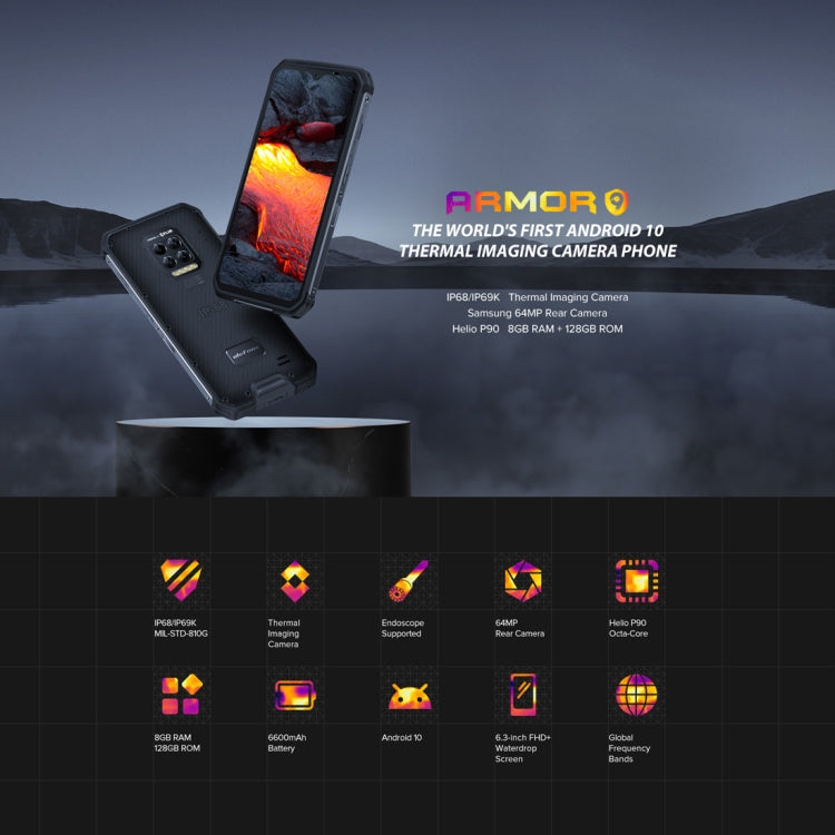 Ulefone Armor 9 Rugged Phone, Thermal Imaging Camera, 8GB+128GB - Ulefone by Ulefone | Online Shopping South Africa | PMC Jewellery | Buy Now Pay Later Mobicred