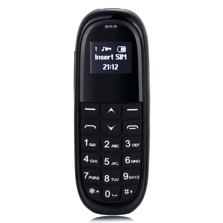 AIEK KK1 Mini Mobile Phone, English Keyboard, Hands Free Bluetooth Dialer Headphone, MTK6261DA, Anti-Lost, Single SIM, Network: 2G(Black) - Others by AIEK | Online Shopping South Africa | PMC Jewellery | Buy Now Pay Later Mobicred