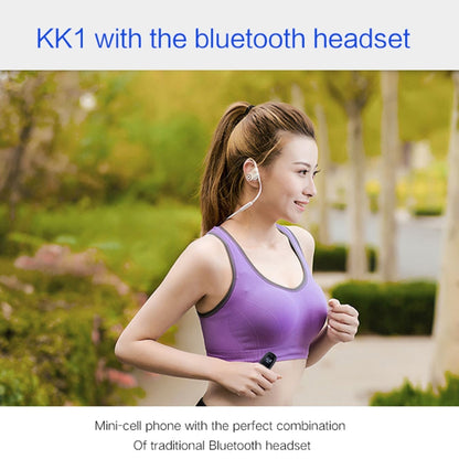 AIEK KK1 Mini Mobile Phone, English Keyboard, Hands Free Bluetooth Dialer Headphone, MTK6261DA, Anti-Lost, Single SIM, Network: 2G(Black) - Others by AIEK | Online Shopping South Africa | PMC Jewellery | Buy Now Pay Later Mobicred