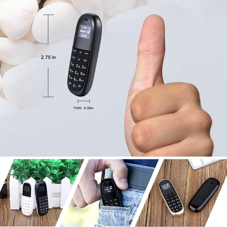 AIEK KK1 Mini Mobile Phone, English Keyboard, Hands Free Bluetooth Dialer Headphone, MTK6261DA, Anti-Lost, Single SIM, Network: 2G(Black) - Others by AIEK | Online Shopping South Africa | PMC Jewellery | Buy Now Pay Later Mobicred