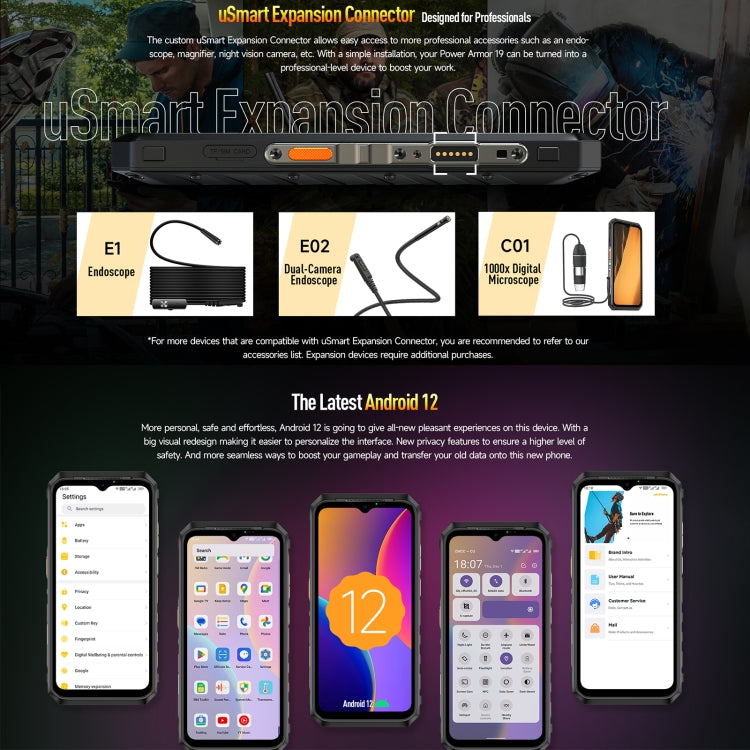 Ulefone Power Armor 19 Rugged Phone, Non-contact Infrared Thermometer, 108MP Camera, 12GB+256GB - Ulefone by Ulefone | Online Shopping South Africa | PMC Jewellery | Buy Now Pay Later Mobicred