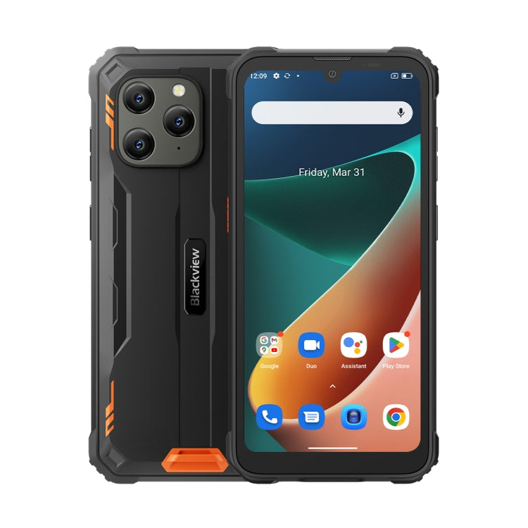 Blackview BV5300 Pro Rugged Phone, 4GB+64GB, IP68/IP69K/MIL-STD-810H, Face Unlock, 6580mAh Battery, 6.1 inch Android 12 MTK6765 Helio P35 Octa Core up to 2.3GHz, Network: 4G, OTG, NFC, Dual SIM(Orange) - Blackview by Blackview | Online Shopping South Africa | PMC Jewellery | Buy Now Pay Later Mobicred