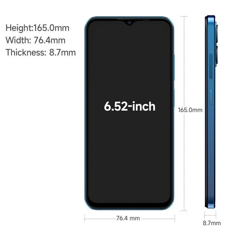 Ulefone Note 16 Pro, 8GB+256GB, Dual Back Cameras, Face ID & Side Fingerprint Identification, 4400mAh Battery, 6.52 inch Android 13 Unisoc T606 Octa Core up to 1.6GHz, Network: 4G, Dual SIM, OTG (Blue) - Ulefone by Ulefone | Online Shopping South Africa | PMC Jewellery | Buy Now Pay Later Mobicred