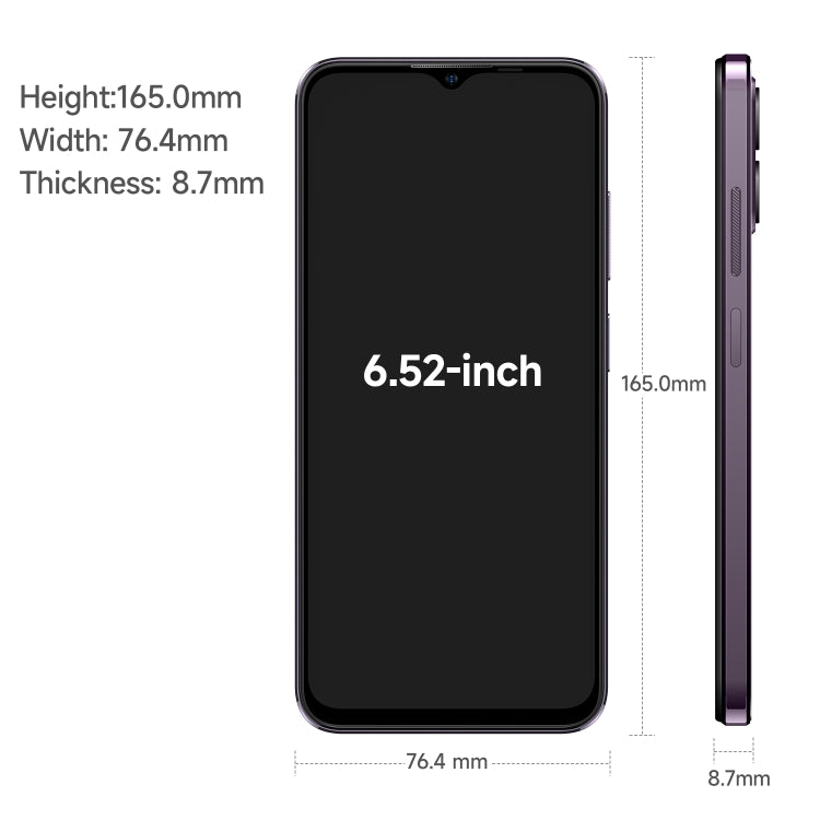 [HK Warehouse] Ulefone Note 16 Pro, 8GB+512GB, Dual Back Cameras, Face ID & Side Fingerprint Identification, 4400mAh Battery, 6.52 inch Android 13 Unisoc T606 Octa Core up to 1.6GHz, Network: 4G, Dual SIM, OTG (Purple) - Ulefone by PMC Jewellery | Online Shopping South Africa | PMC Jewellery