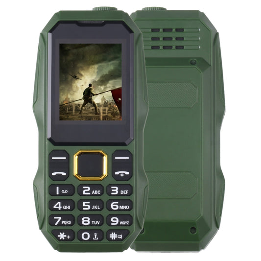 W2025 Triple Proofing Elder Phone, Waterproof Shockproof Dustproof, 5800mAh Battery, 1.8 inch, 21 Keys, LED Flashlight, Dual SIM(Green) - Others by PMC Jewellery | Online Shopping South Africa | PMC Jewellery | Buy Now Pay Later Mobicred