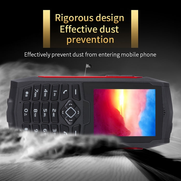 Rugtel R1D Rugged Phone, IP68 Waterproof Dustproof Shockproof, 2.4 inch, MTK6261D, 2000mAh Battery, Loud Box Speaker, FM, Network: 2G, Dual SIM (Red) - Others by Rugtel | Online Shopping South Africa | PMC Jewellery | Buy Now Pay Later Mobicred