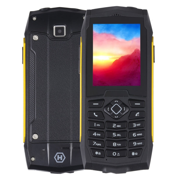 Rugtel R1D Rugged Phone, IP68 Waterproof Dustproof Shockproof, 2.4 inch, MTK6261D, 2000mAh Battery, Loud Box Speaker, FM, Network: 2G, Dual SIM(Yellow) - Others by Rugtel | Online Shopping South Africa | PMC Jewellery | Buy Now Pay Later Mobicred