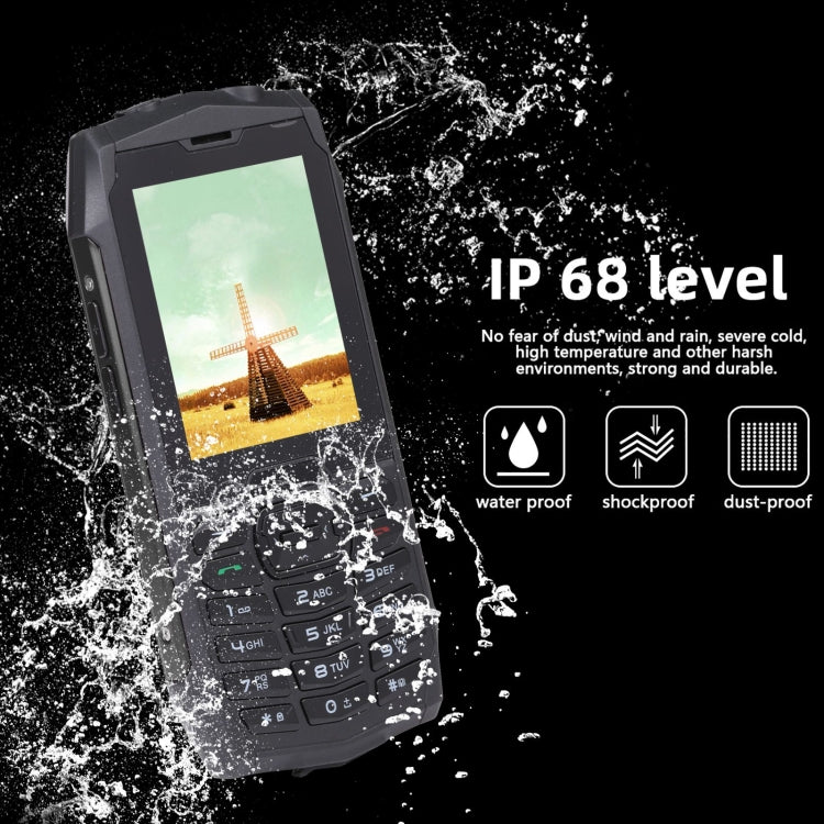 Rugtel R3C Rugged Phone, IP68 Waterproof Dustproof Shockproof, 2.8 inch, MTK6261D, 2000mAh Battery, SOS, FM, Dual SIM(Black) - Others by Rugtel | Online Shopping South Africa | PMC Jewellery | Buy Now Pay Later Mobicred