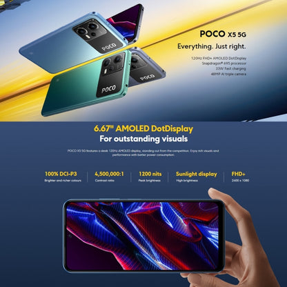 Xiaomi POCO X5 5G Global EU Version, 48MP Camera, 8GB+256GB - Xiaomi MI by Xiaomi | Online Shopping South Africa | PMC Jewellery | Buy Now Pay Later Mobicred