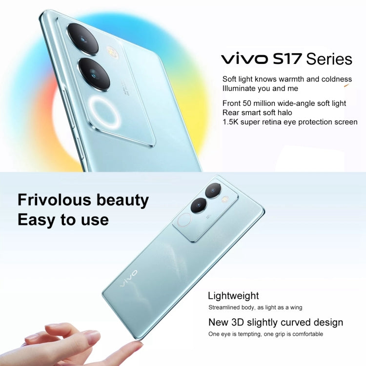 vivo S17 5G, 50MP Camera, 12GB+ 256GB, Dual Back Cameras, Screen Fingerprint Identification, 4600mAh Battery, 6.78 inch Android 13 OriginOS 3 Snapdragon 778G+ Octa Core up to 2.5GHz, OTG, NFC, Network: 5G (Blue) - vivo by vivo | Online Shopping South Africa | PMC Jewellery | Buy Now Pay Later Mobicred