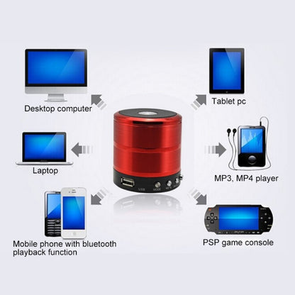 WS-887 Bluetooth Speaker with Lanyard, Support Hands-free Call & FM & U Disk & TF Card & AUX(Red) - Mini Speaker by PMC Jewellery | Online Shopping South Africa | PMC Jewellery