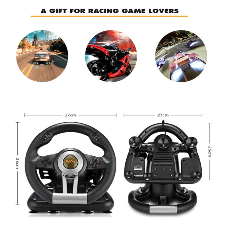 PXN-V3 Racing Game Steering Wheel for PC / PS3 / 4 / xbox one / switch(Orange) - free shipping - PMC TechLife - Order now!