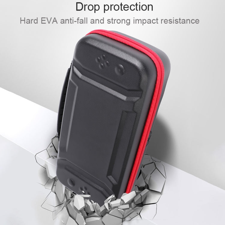 Portable EVA Storage Bag Protective Case Handbag with Holder Function for Nintendo Switch Console, Size: 26x12.5x7cm(Black Red) - Bags by PMC TechLife | Online Shopping South Africa | PMC TechLife