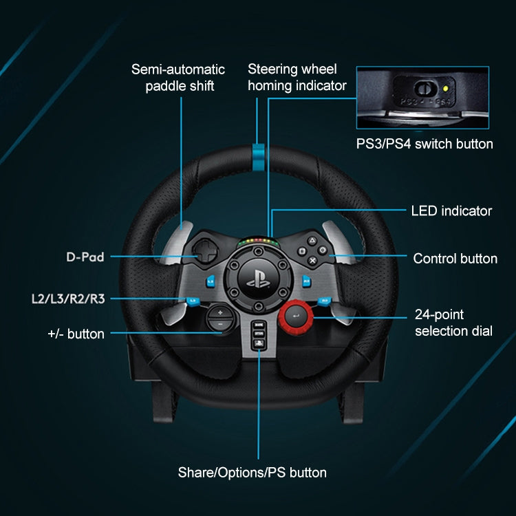 Logitech G29 Game Racing Steering Wheel Pedal Shift Lever for PS3 / PS4 / PS5 - free shipping - PMC TechLife - Order now!