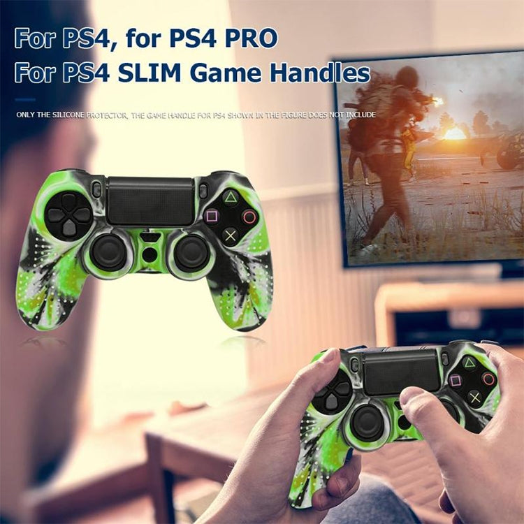 Non-slip Silicone Protective Case for Sony PS4(Black Blue) - Cases by PMC TechLife | Online Shopping South Africa | PMC TechLife