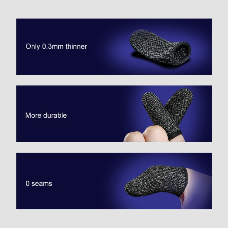 10 PCS Nylon + Conductive Fiber Non-slip Sweat-proof Mobile Phone Game Touch Screen Finger Cover for Thumb / Index Finger(Black) - Gaming Finger Sleeves by PMC Jewellery | Online Shopping South Africa | PMC Jewellery