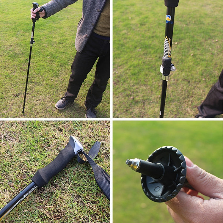 Aotu AT7558 125cm Aluminum Alloy Outdoor Camping Folding Corky Trekking Poles EVA Handle Alpenstock - Folding Crutch by AOTU | Online Shopping South Africa | PMC Jewellery | Buy Now Pay Later Mobicred