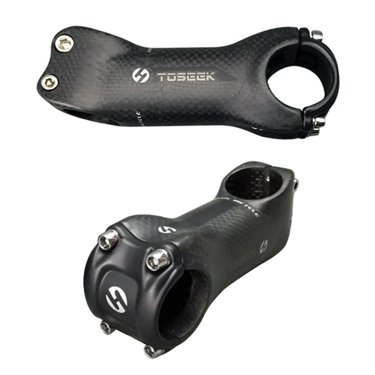 TOSEEK All Carbon Fiber 3KUD Texture Road Mountain Bike Ultra-light Handlebar Stem Riser Faucet, Size: 17 Degree, 130mm (Matte) - Bicycle Grips by TOSEEK | Online Shopping South Africa | PMC Jewellery | Buy Now Pay Later Mobicred