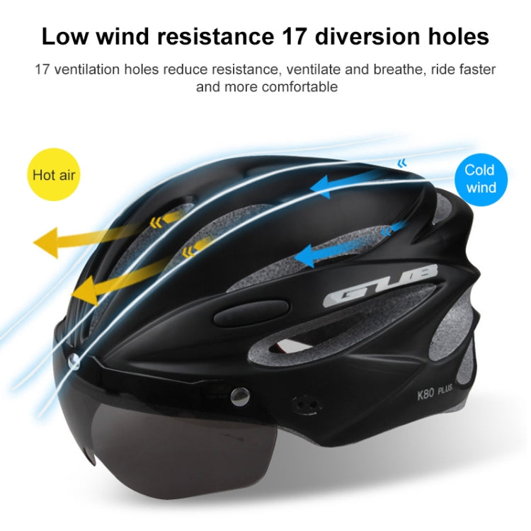GUB K80 Plus Bike Helmet With Visor And Goggles(White) - Protective Helmet & Masks by GUB | Online Shopping South Africa | PMC TechLife | Buy Now Pay Later Mobicred