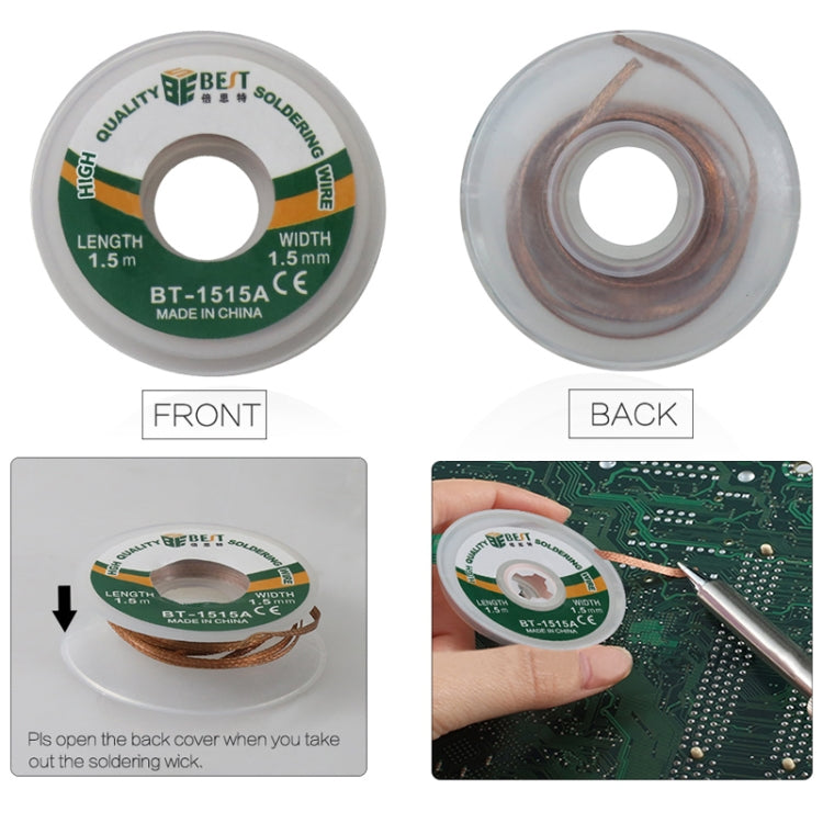 BST-1515A   Desoldering Wire Solder Remover Wire - Welding Wire by BEST | Online Shopping South Africa | PMC TechLife | Buy Now Pay Later Mobicred