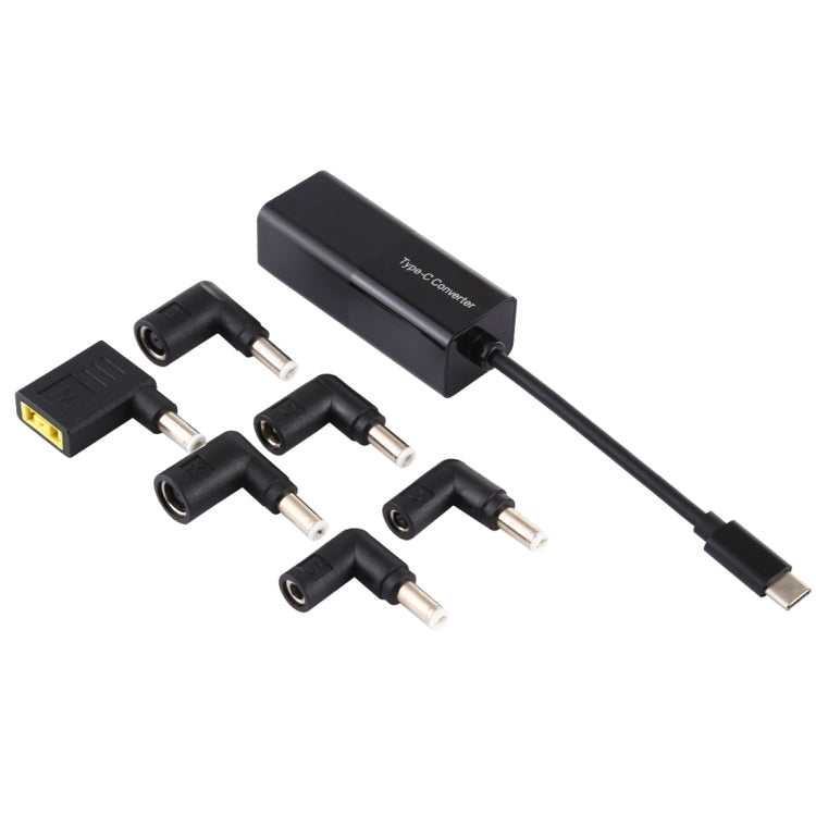 Laptop Power Adapter 65W USB-C / Type-C Converter to 6 in 1 Power Adapter (Black) - Universal Power Adapter by PMC TechLife | Online Shopping South Africa | PMC TechLife