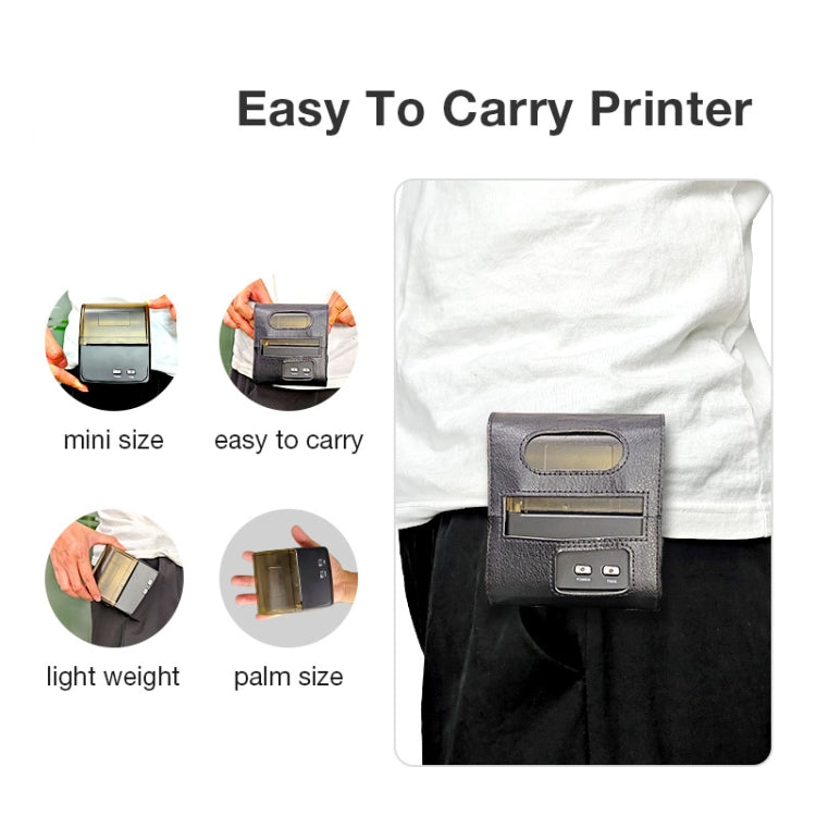 QS-8001 Portable 80mm Bluetooth POS Receipt Thermal Printer(Black) - Receipt Printers by PMC TechLife | Online Shopping South Africa | PMC TechLife | Buy Now Pay Later Mobicred