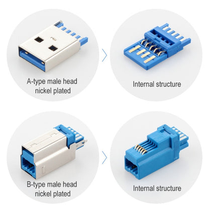 USB 3.0 A Male to Right 90 Degrees Angle USB 3.0 Type-B Male High Speed Printer Cable, Cable Length: 2m - USB 3.0 by PMC Jewellery | Online Shopping South Africa | PMC Jewellery