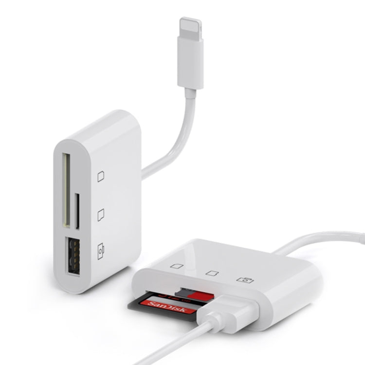 D-168 3 In 1 8 Pin OTG High-speed Card Reader - U Disk & Card Reader by PMC TechLife | Online Shopping South Africa | PMC TechLife