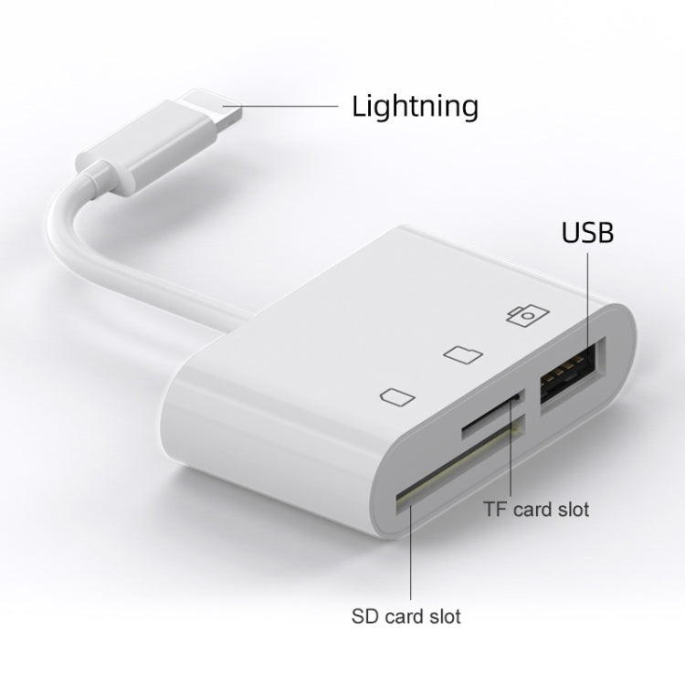 D-168 3 In 1 8 Pin OTG High-speed Card Reader - U Disk & Card Reader by PMC TechLife | Online Shopping South Africa | PMC TechLife