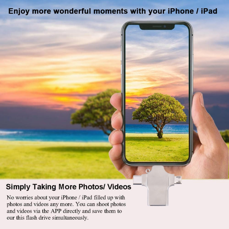 4 in 1  8 Pin + Micro USB + USB-C / Type-C to USB Metal Card Reader - U Disk & Card Reader by PMC TechLife | Online Shopping South Africa | PMC TechLife