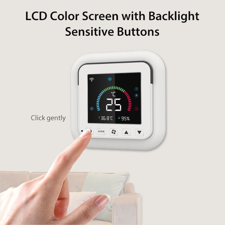 NEO NAS-RT01W WiFi Smart Color Screen Infrared Air Conditioner Controller Thermostat(White) - free shipping - PMC TechLife - Order now!