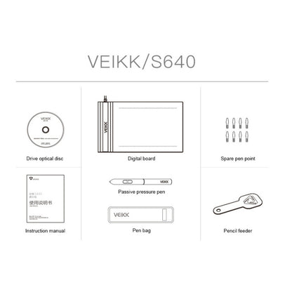 VEIKK S640 6x4 inch 5080 LPI Electronic Graphic Tablet -  by VEIKK | Online Shopping South Africa | PMC Jewellery | Buy Now Pay Later Mobicred