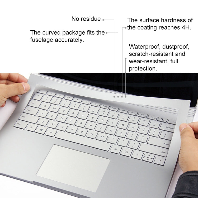 4 in 1 Notebook Shell Protective Film Sticker Set for Microsoft Surface Book 13.5 inch(Silver) - Screen & Keyboard Cover by PMC Jewellery | Online Shopping South Africa | PMC Jewellery