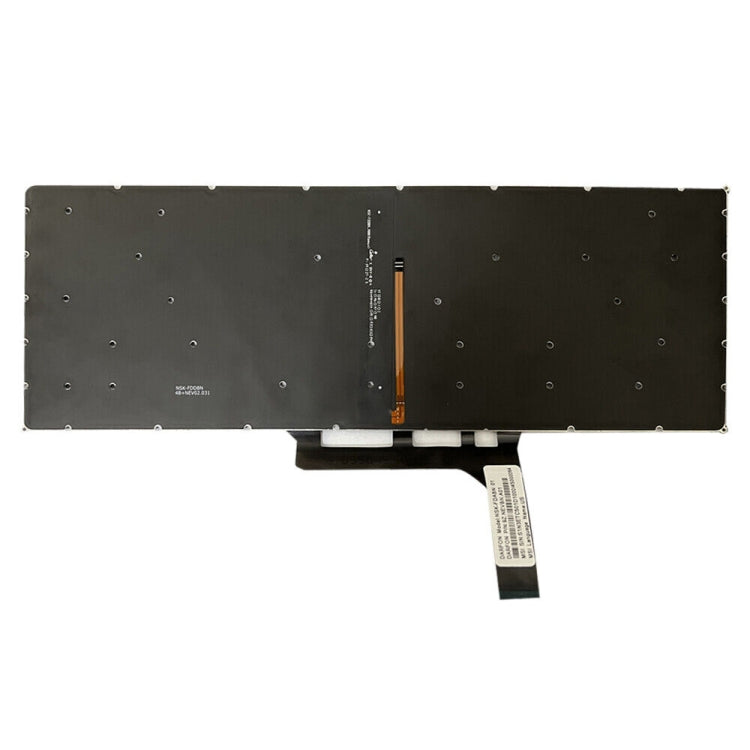 US Version Laptop Keyboard with Backlight for MSI GS65 / GS65VR / MS-16Q2 / Stealth 8SE /8SF / 8SG /Thin 8RE / Thin 8RF (Silver) - Replacement Keyboards by PMC TechLife | Online Shopping South Africa | PMC TechLife | Buy Now Pay Later Mobicred