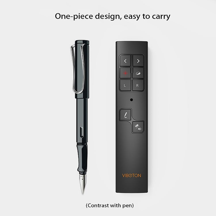 VIBOTON PP930 2.4GHz Multimedia Presentation Remote PowerPoint Clicker Wireless Presenter Handheld Controller Flip Pen, Control Distance: 30m(Black) -  by VIBOTON | Online Shopping South Africa | PMC Jewellery | Buy Now Pay Later Mobicred