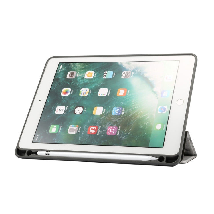 Marble Texture Pattern Horizontal Flip Case for iPad 9.7 (2018) , with Three-folding Holder & Pen Slots(Black) - iPad 9.7 (2018) & (2017) Cases by PMC TechLife | Online Shopping South Africa | PMC TechLife | Buy Now Pay Later Mobicred