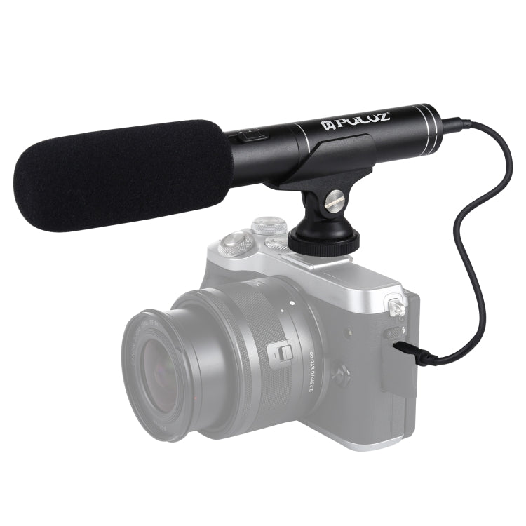 PULUZ Professional Interview Condenser Video Shotgun Microphone with 3.5mm Audio Cable for DSLR & DV Camcorder - free shipping - PMC TechLife - Order now!