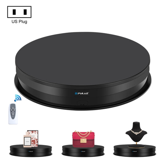 PULUZ 30cm Adjusting Speed Rotating Turntable Display Stand, Load 10-15kg, US Plug(Black) -  by PULUZ | Online Shopping South Africa | PMC Jewellery | Buy Now Pay Later Mobicred