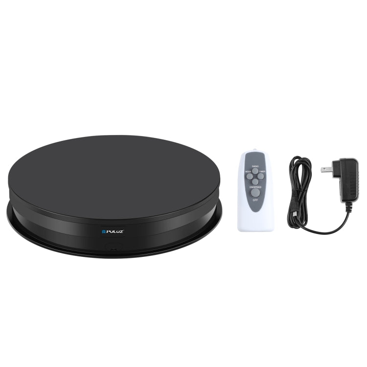 PULUZ 30cm Adjusting Speed Rotating Turntable Display Stand, Load 10-15kg, US Plug(Black) -  by PULUZ | Online Shopping South Africa | PMC Jewellery | Buy Now Pay Later Mobicred