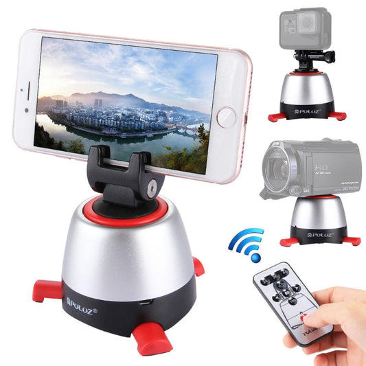 PULUZ Electronic 360 Degree Rotation Panoramic Head with Remote Controller for Smartphones, GoPro, DSLR Cameras(Red) - Tripod Heads by PULUZ | Online Shopping South Africa | PMC Jewellery | Buy Now Pay Later Mobicred