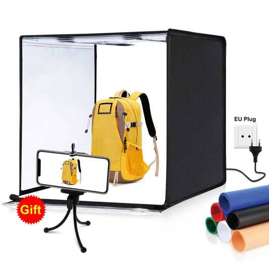 PULUZ Photo Studio Light Box Portable 60 x 60 x 60 cm Light Tent LED 5500K White Light Dimmable Mini 36W Photography Studio Tent Kit with 6 Removable Backdrops (Black Orange White Green Blue Red)(EU Plug) -  by PULUZ | Online Shopping South Africa | PMC Jewellery | Buy Now Pay Later Mobicred