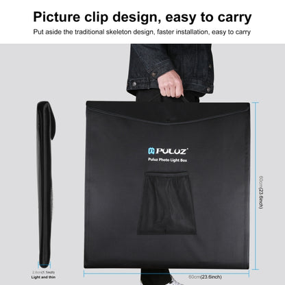 PULUZ Photo Studio Light Box Portable 60 x 60 x 60 cm Light Tent LED 5500K White Light Dimmable Mini 36W Photography Studio Tent Kit with 6 Removable Backdrops (Black Orange White Green Blue Red)(EU Plug) -  by PULUZ | Online Shopping South Africa | PMC Jewellery | Buy Now Pay Later Mobicred