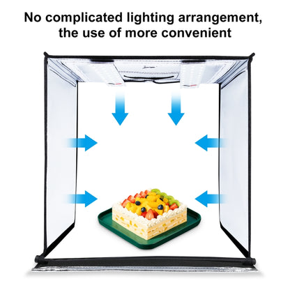 PULUZ Photo Studio Light Box Portable 60 x 60 x 60 cm Light Tent LED 5500K White Light Dimmable Mini 36W Photography Studio Tent Kit with 6 Removable Backdrops (Black Orange White Green Blue Red)(EU Plug) -  by PULUZ | Online Shopping South Africa | PMC Jewellery | Buy Now Pay Later Mobicred