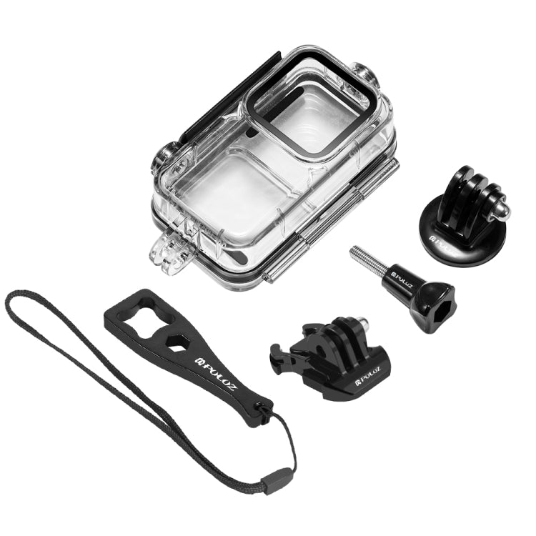 PULUZ 60m Waterproof Housing Diving Case for DJI Action 2 Camera Unit / Action 2 Power Combo / Action 2 Dual-Screen Combo(Transparent) - Case & Bags by PULUZ | Online Shopping South Africa | PMC TechLife | Buy Now Pay Later Mobicred