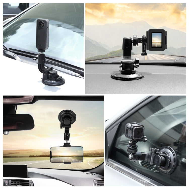 PULUZ Car Suction Cup Mount with Phone Clamp / Screw / Tripod Adapter - Holder by PULUZ | Online Shopping South Africa | PMC TechLife | Buy Now Pay Later Mobicred